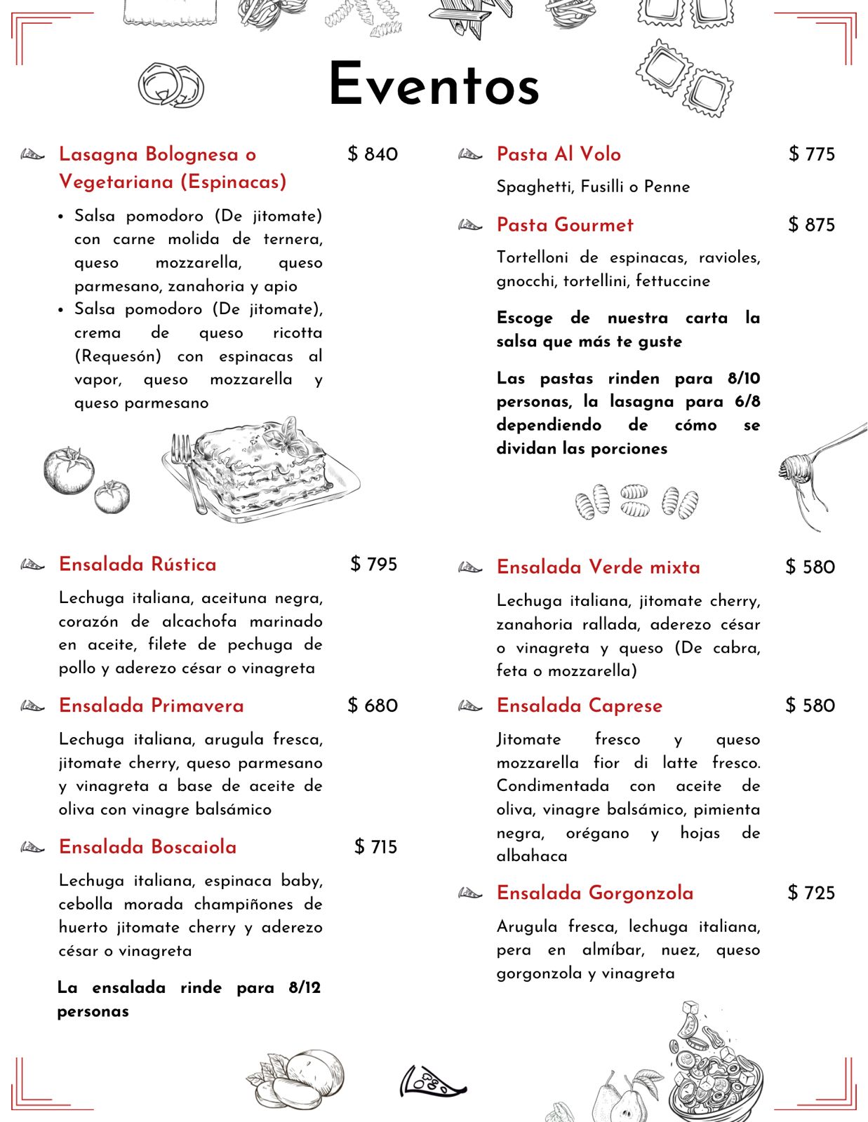 Eventos Enero - Pizzería Al Volo